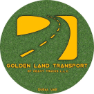Golden Land Transport By Heavy Trucks