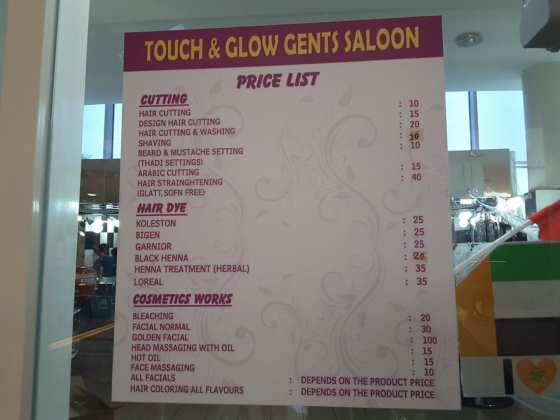 Touch & Glow Gents Saloon